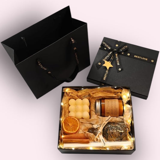 Black Scented Gift Box – Aromatic Set - Magic World Flowers