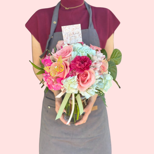 Colorful Mixed Flower Arrangement - Same Day Delivery - Vase - Magic World Flowers