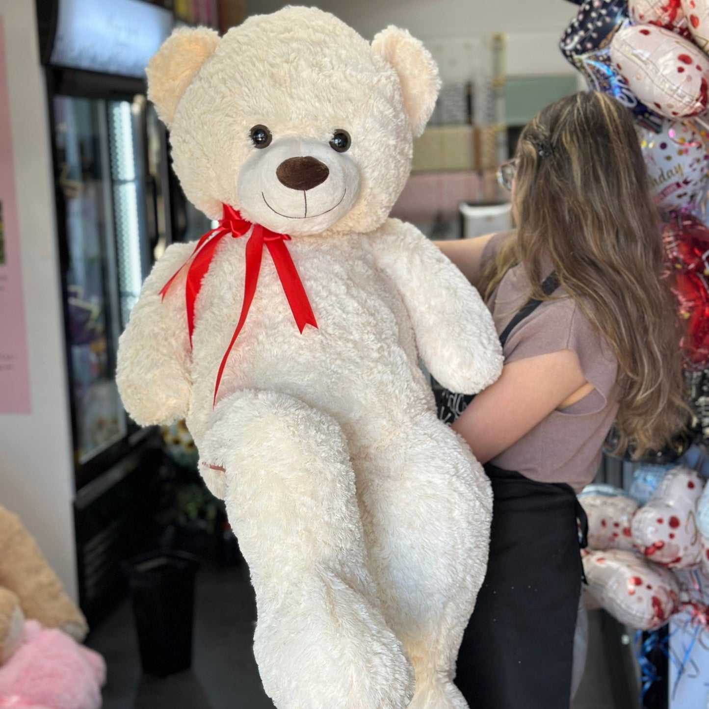 Cream Teddy Bear - Large - Magic World Flowers