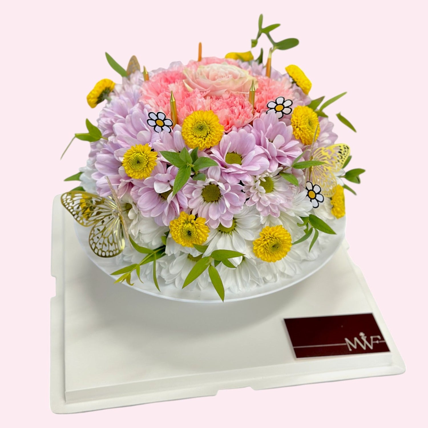 Floral Birthday Cake – Special - Magic World Flowers