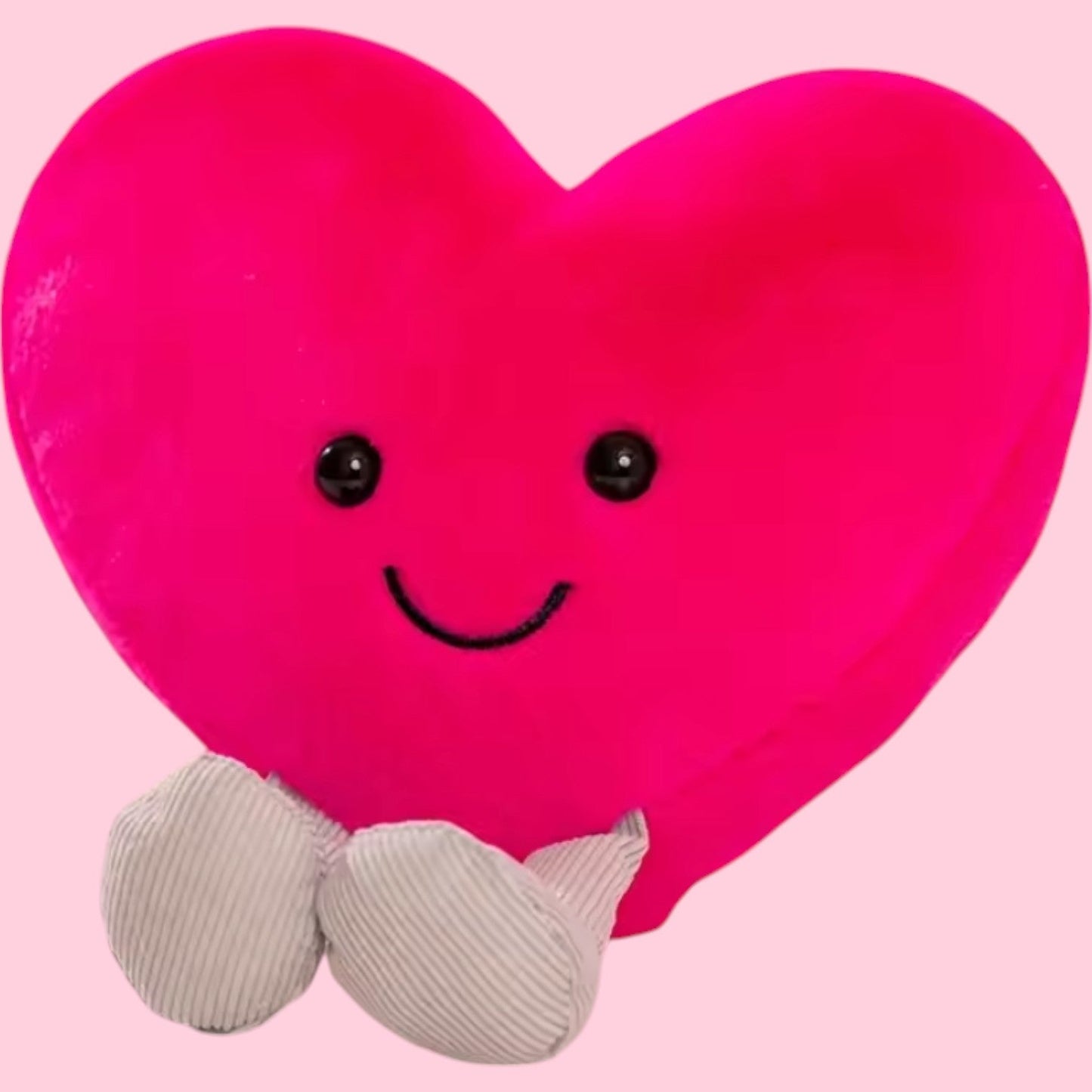Happy Hot Pink Heart - Plush Toy - Magic World Flowers