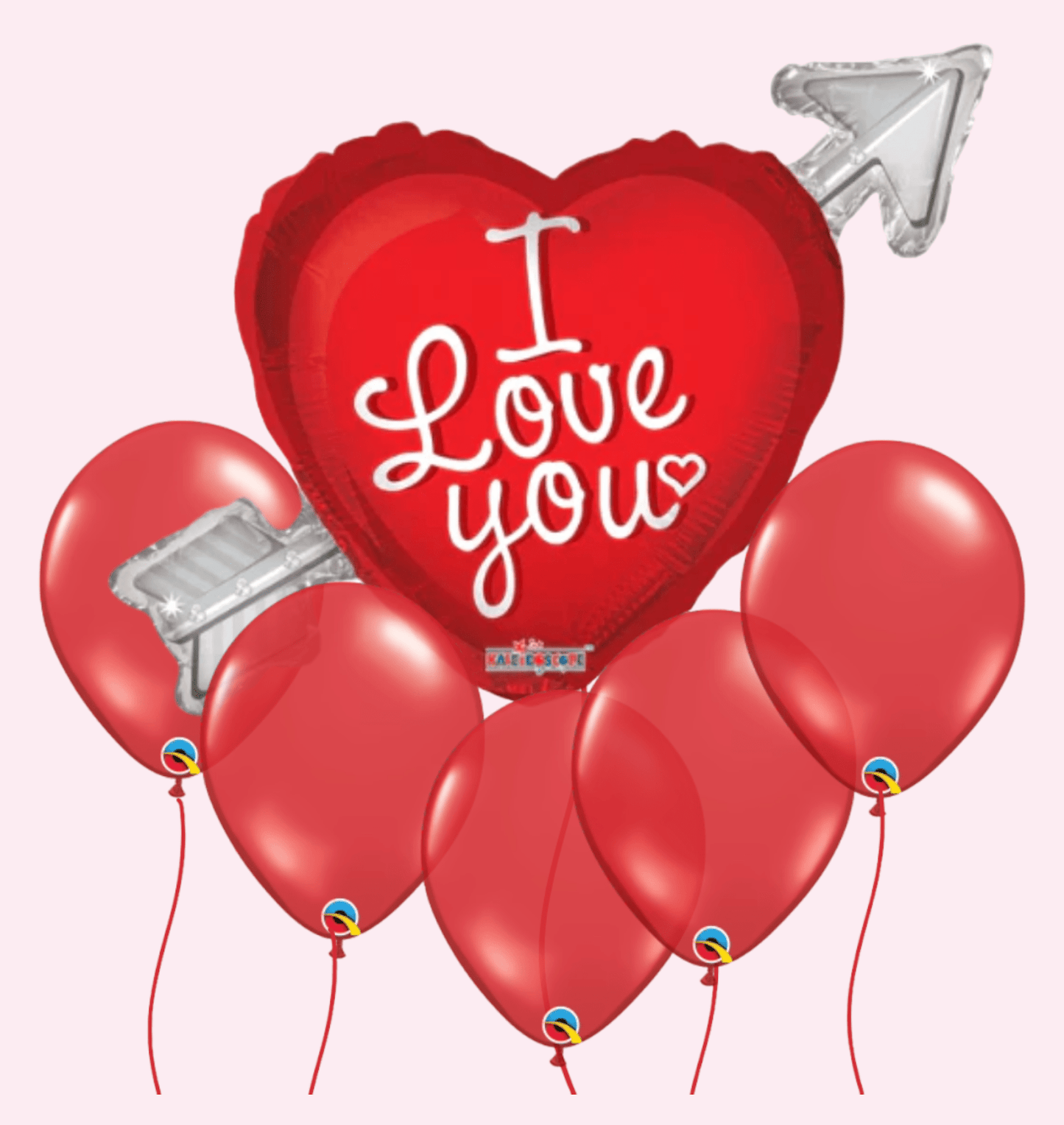 I Love You Arrow Balloon Bouquet - Magic World Flowers