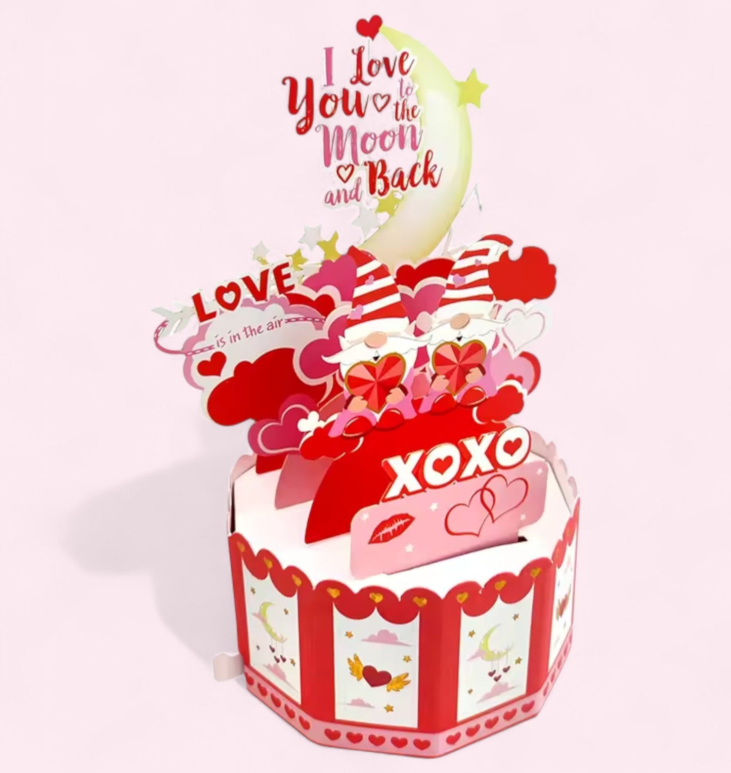 I Love You to the Moon and Back - Pop up Card - Magic World Flowers