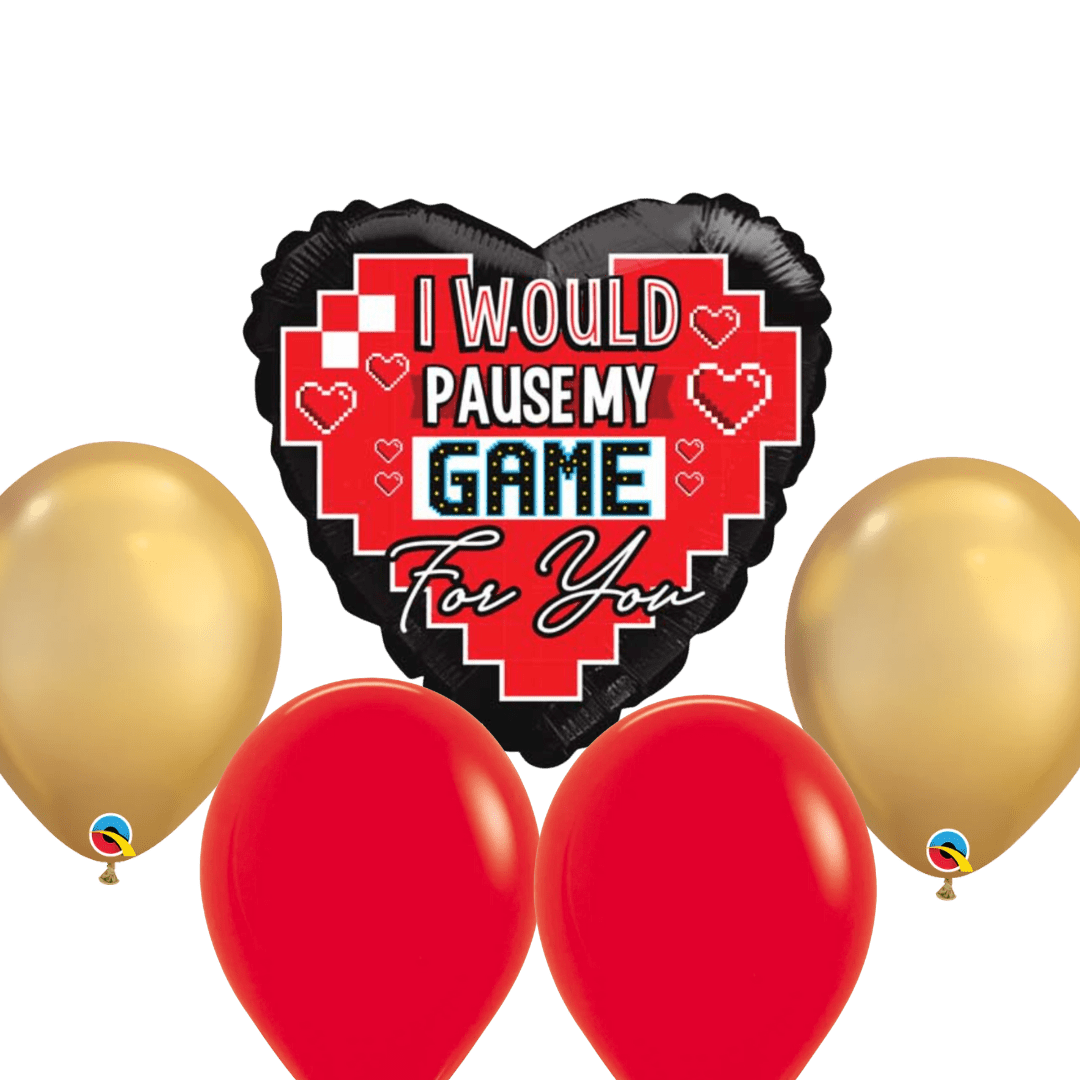 I Would Pause My Game for You Balloon Bouquet - Magic World Flowers