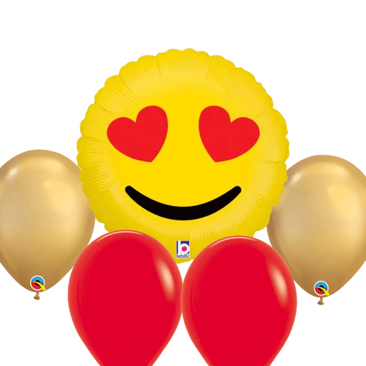 In Love Emoji Balloon Bouquet - Magic World Flowers