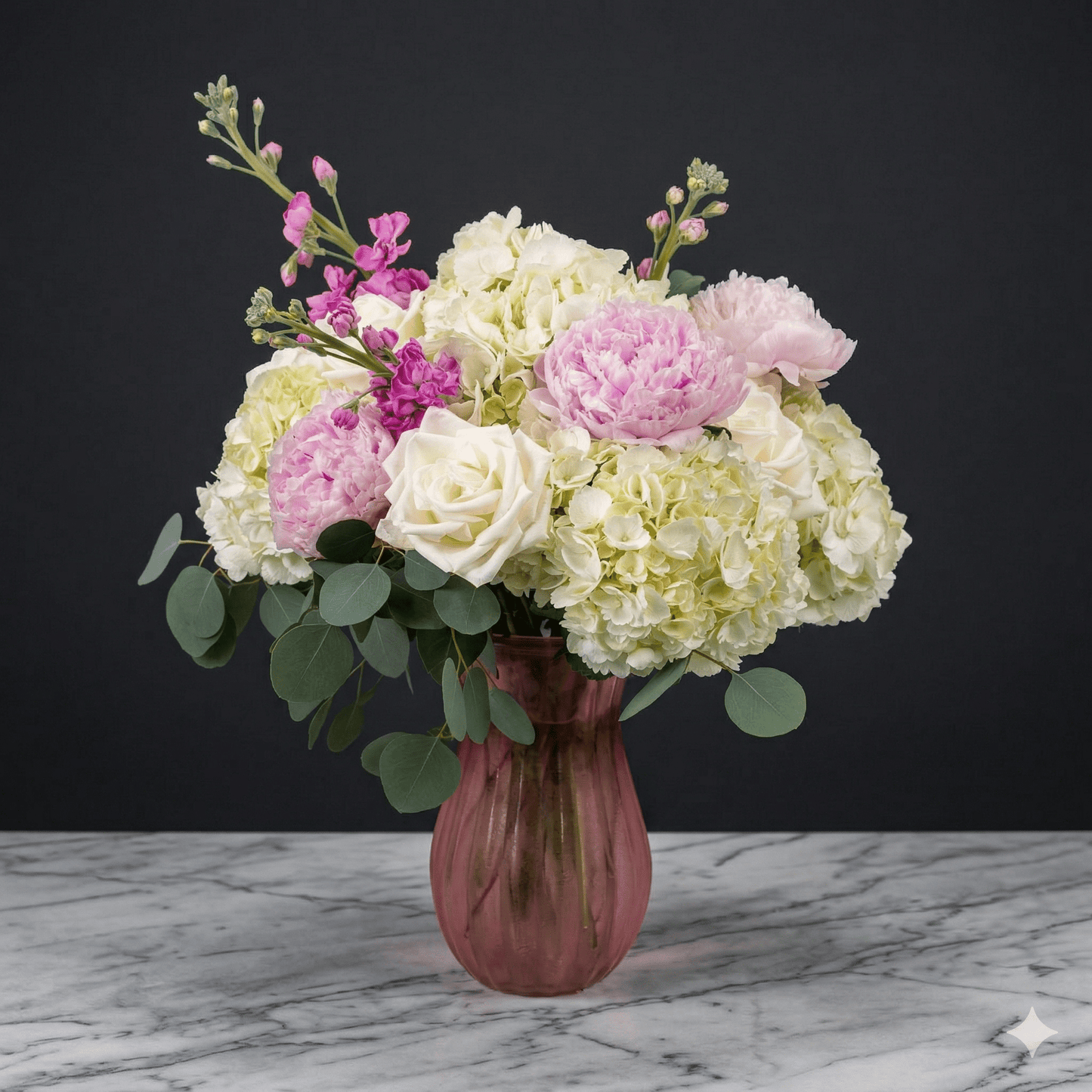 La Belle Vase | Peonies, Hydrangeas & Roses — Mother's Day - Magic World Flowers