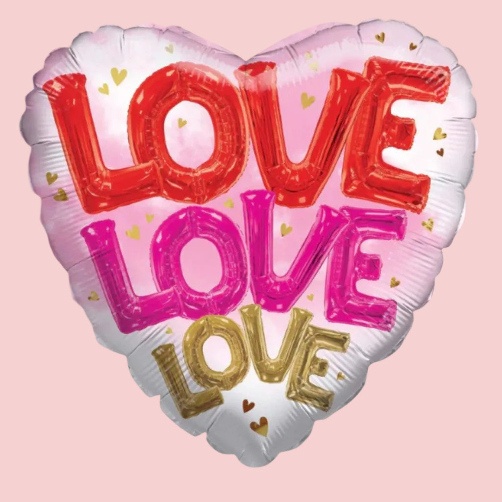 Love Love Love – Helium Balloon - Magic World Flowers