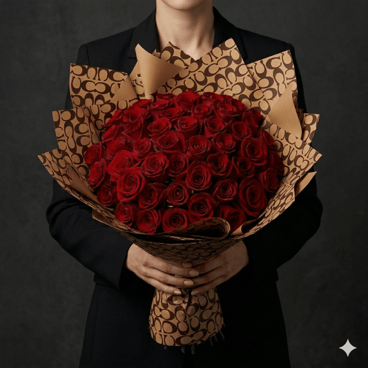 Lux Ramo Buchon - Pink Roses - Magic World Flowers