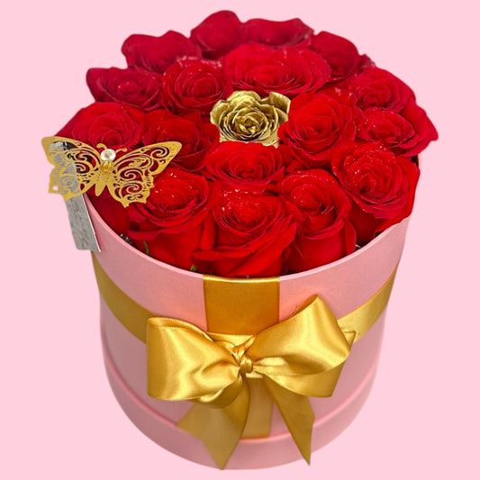 Luxury Bloom Box - Pink Cylinder - Magic World Flowers