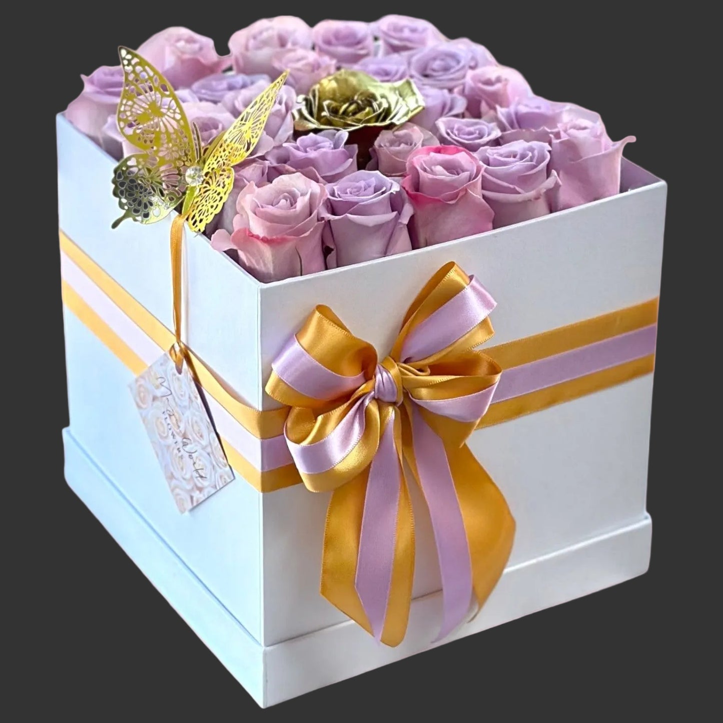 Luxury Bloom Box - White Cube - Magic World Flowers