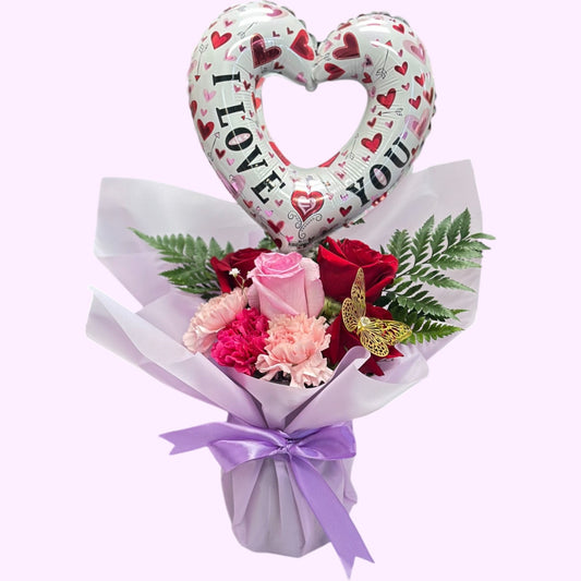 Mason & I Love You Balloon - Mason Jar - Magic World Flowers