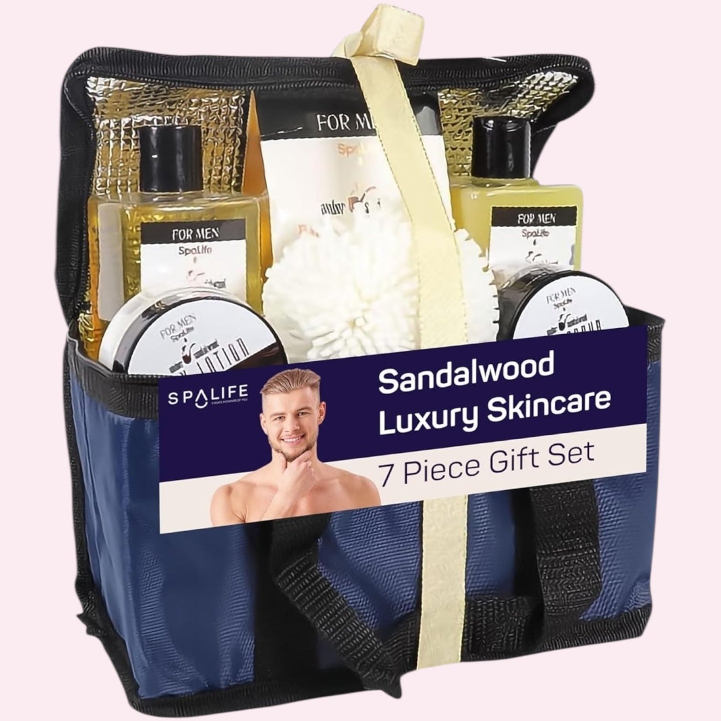 Men’s Spa Essentials Gift Set – Small Reusable Cooler - Magic World Flowers