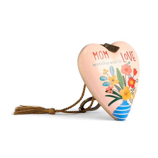 Mom Word for Love Art Heart - 3.5 in - Magic World Flowers