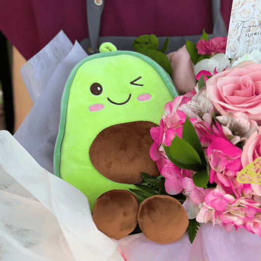 Mother’s Day Gift Box – Happy Heart Plush & Floral Vase - Mother's Day Collection - Magic World Flowers