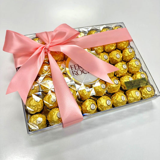 Pink Bow Ferrero Rocher Chocolates - Magic World Flowers