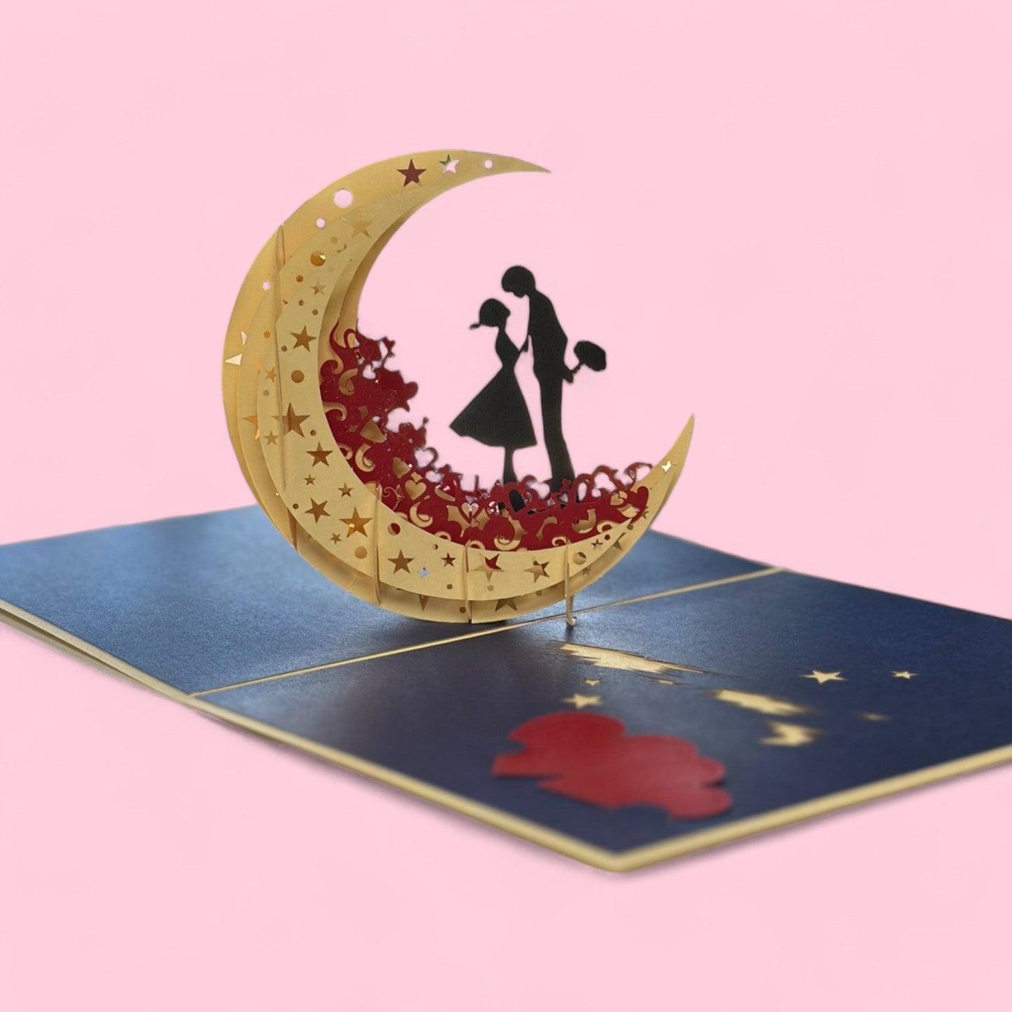 Pop Up Card - Moon - Magic World Flowers