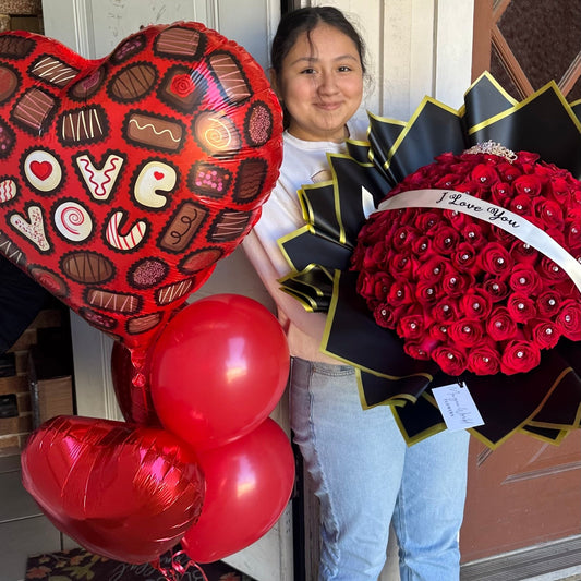 Ramo Buchon - 100 Red Roses - Best Seller - Magic World Flowers