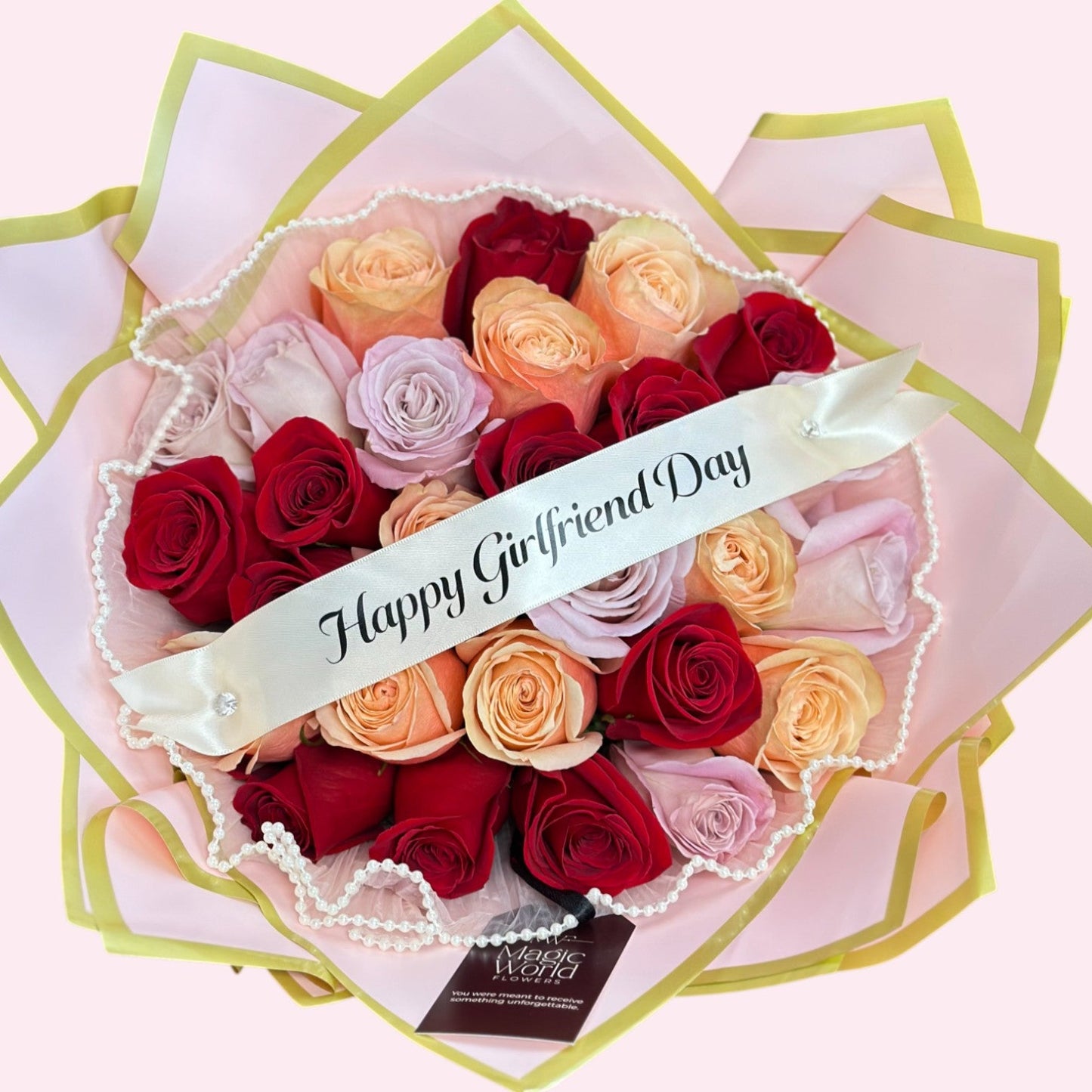 Sweet Mix Rose Bouquet - National Girlfriend Day - Magic World Flowers