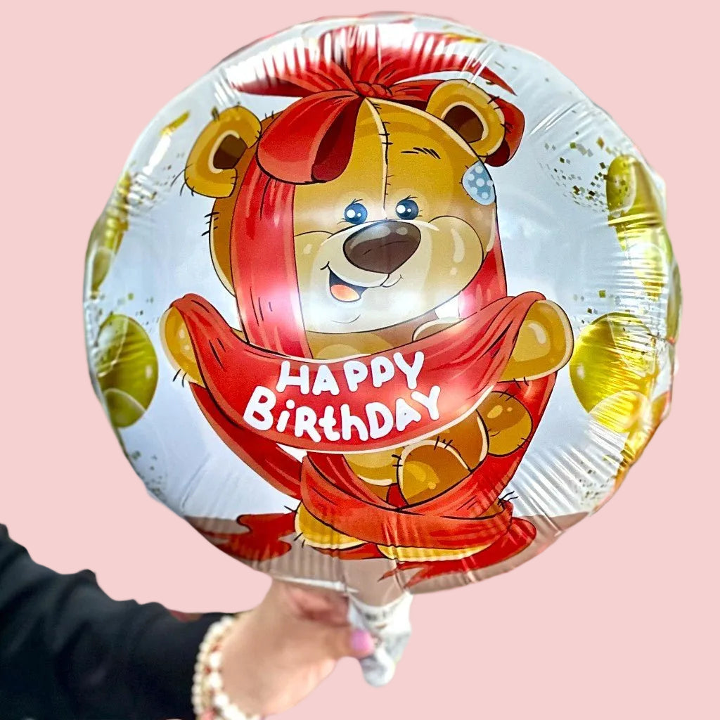 Teddy Bear Birthday Balloon Bouquet - Magic World Flowers
