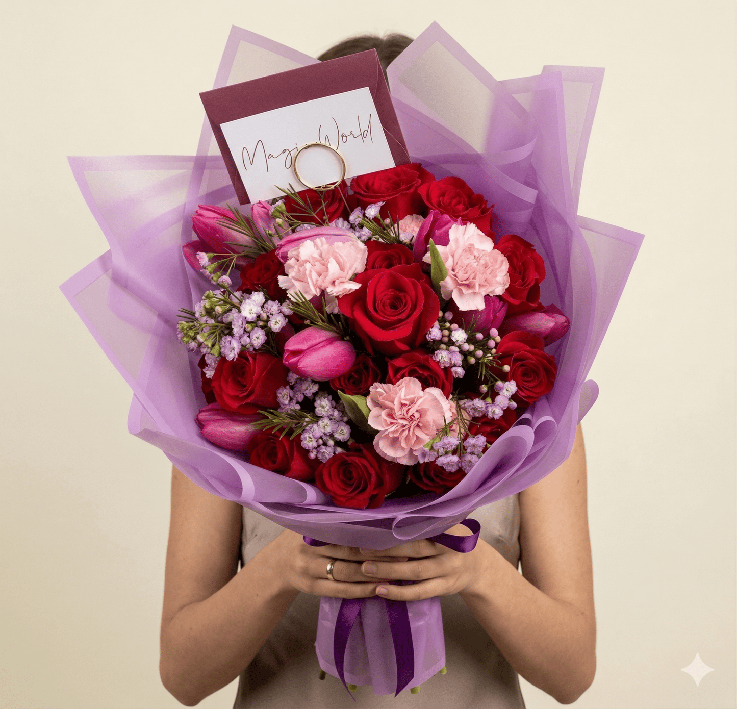 Tulips Hand Bouquet - Best Seller - Magic World Flowers