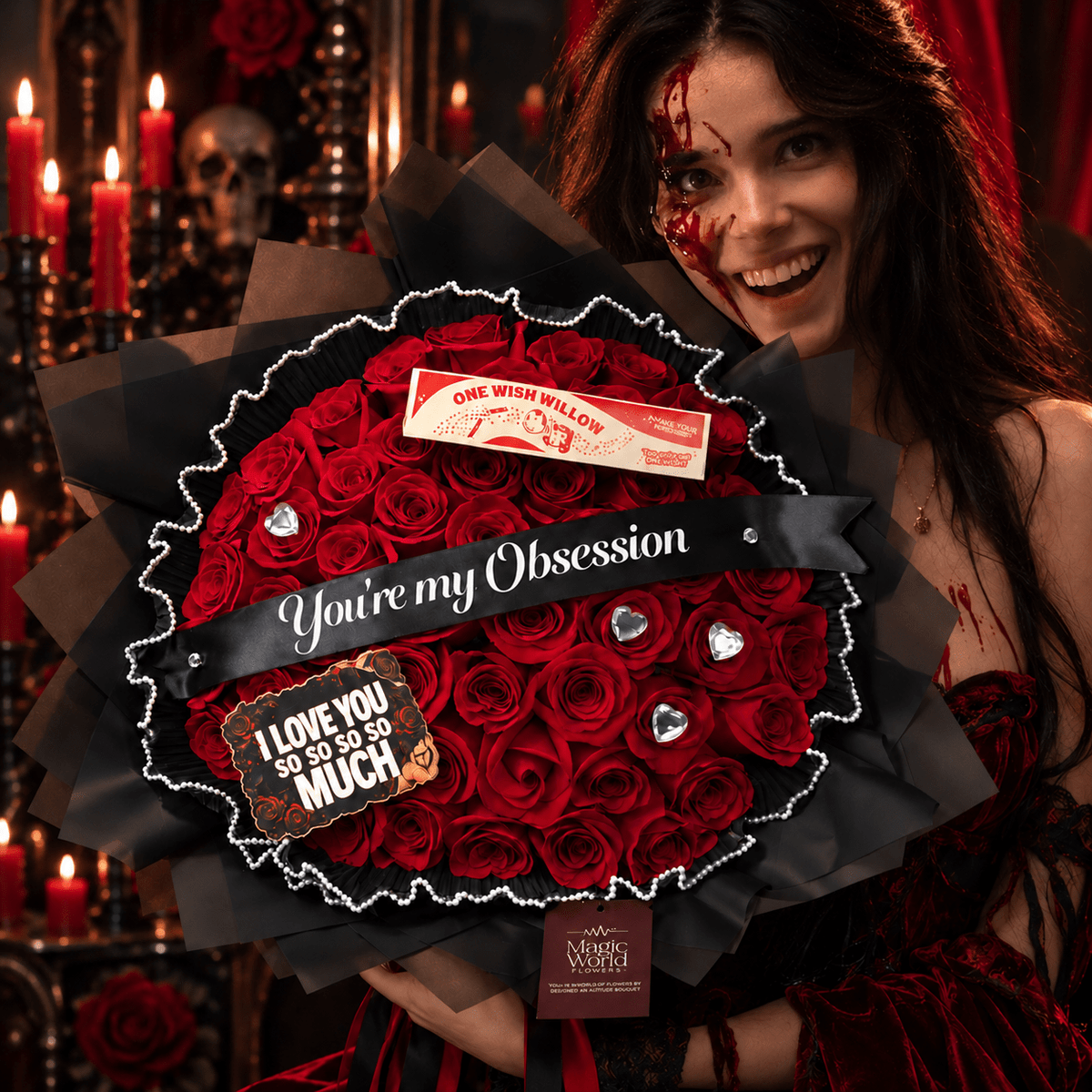 Halloween Roses Bouquets - Magic World Flowers