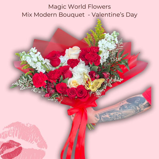 Mix Modern Bouquet - Valentine's Day