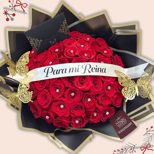 50 Red Roses End of the Year Special - Christmas - Magic World Flowers