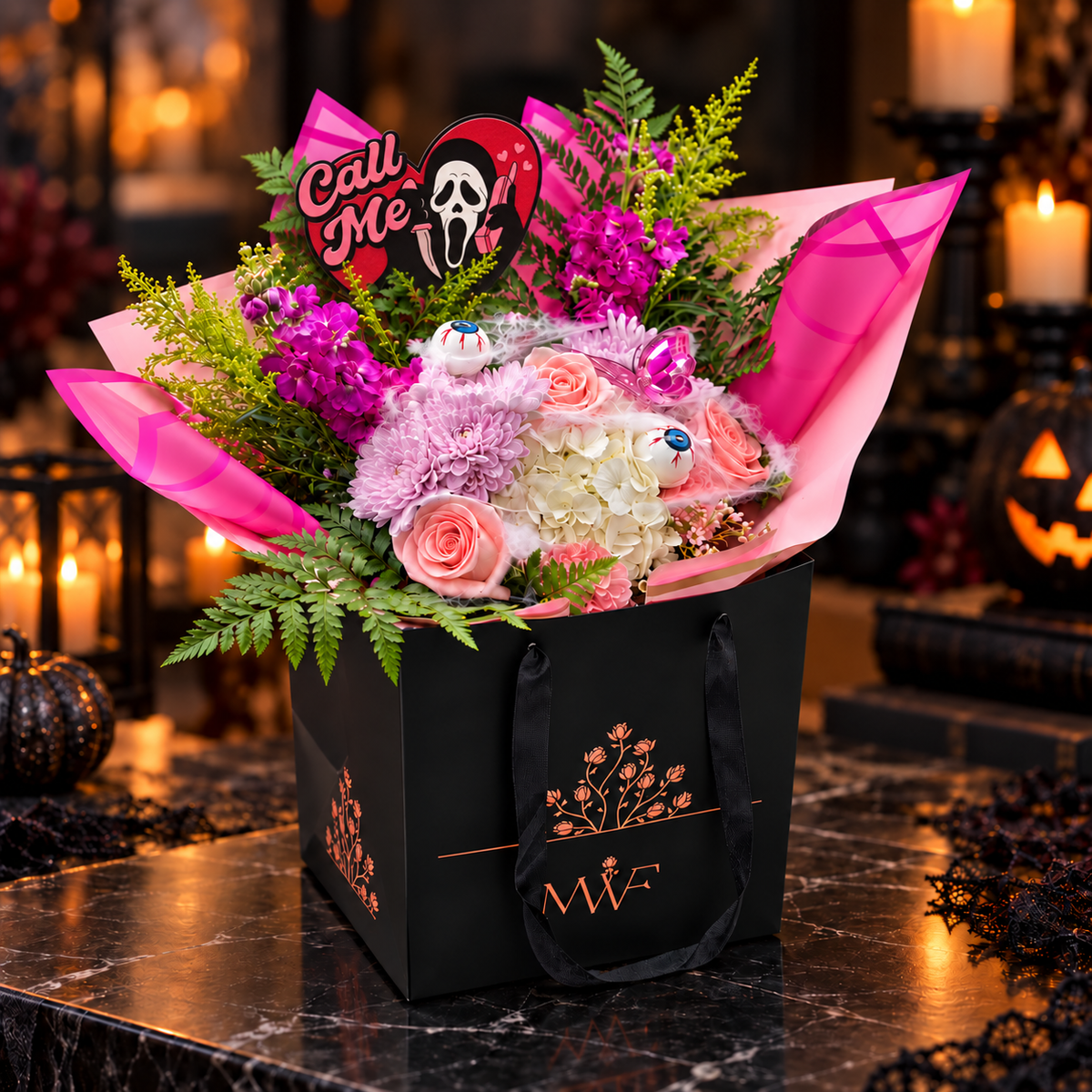 Mix Modern Bouquet "Call me" - Halloween