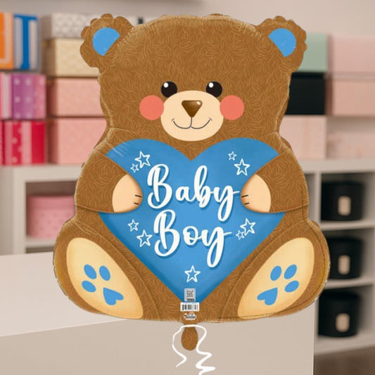 Baby Boy Bear – Helium Balloon - Magic World Flowers
