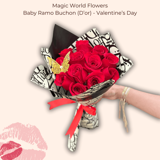 Baby Ramo Buchon (D'or) - Valentine's Day - Magic World Flowers