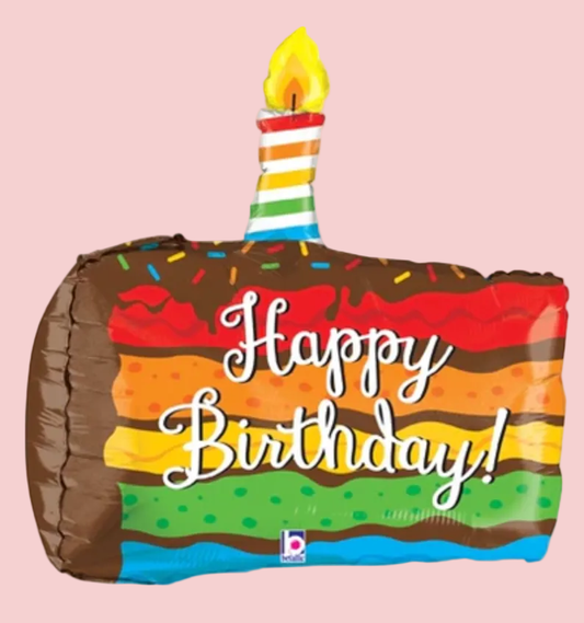 Birthday Chocolate Cake Shape - Balloon Bouquet - Magic World Flowers