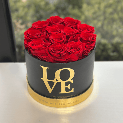 Black Love Box - Preserved Roses - Magic World Flowers