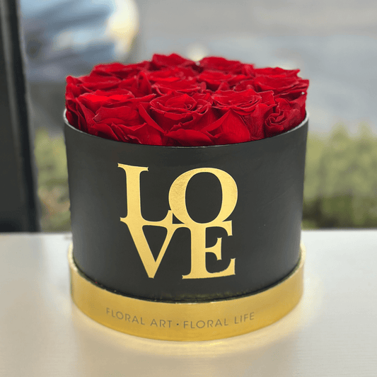 Black Love Box - Preserved Roses - Magic World Flowers