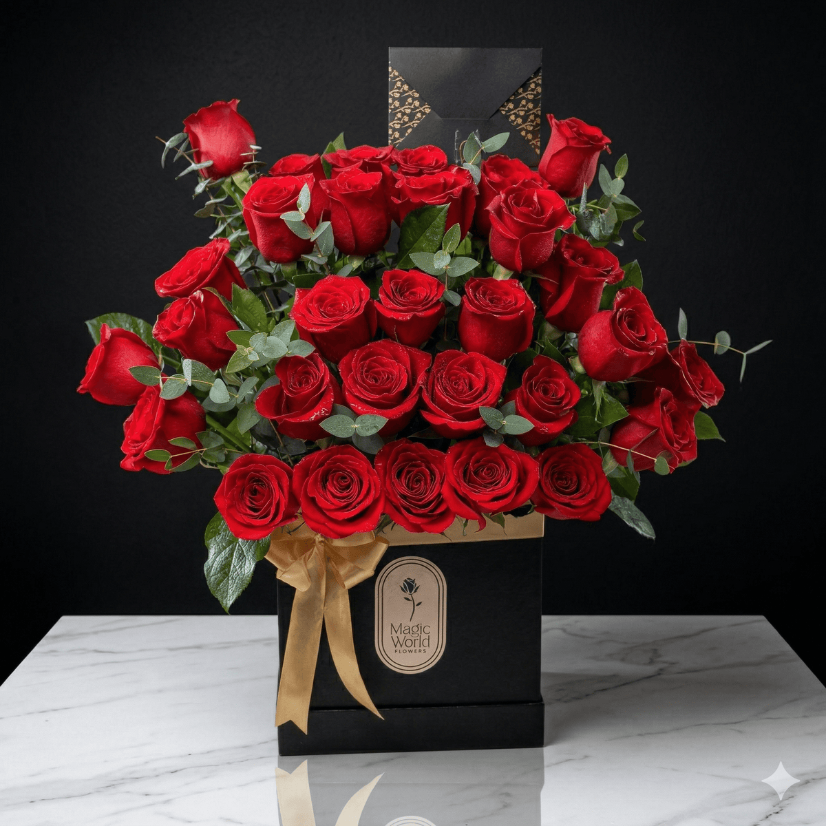 Box Rasees Box of Roses - Signature Boxes Collection – Magic World Flowers