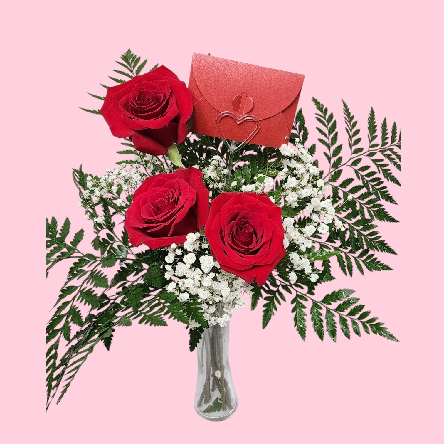 Bud Vase with Roses - Special - Magic World Flowers