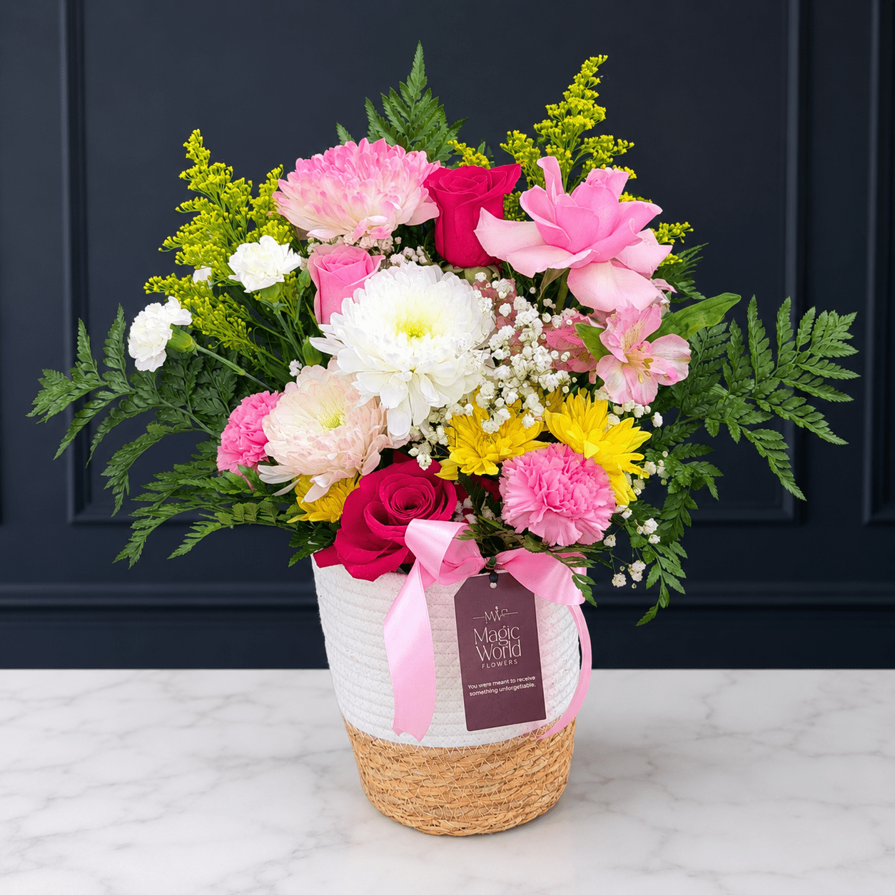 Color Rush | Modern Blooms Basket - Magic World Flowers