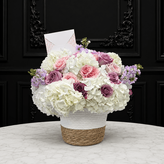 Elena's Basket - Basket of Fresh Flowers - Magic World Flowers