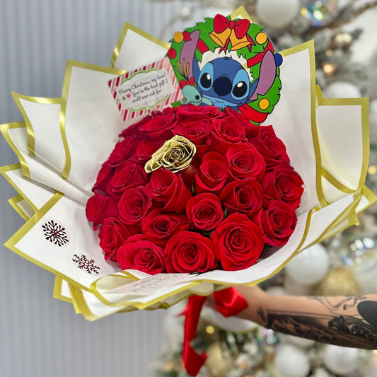 Festive Stitch Bouquet - Christmas - Magic World Flowers