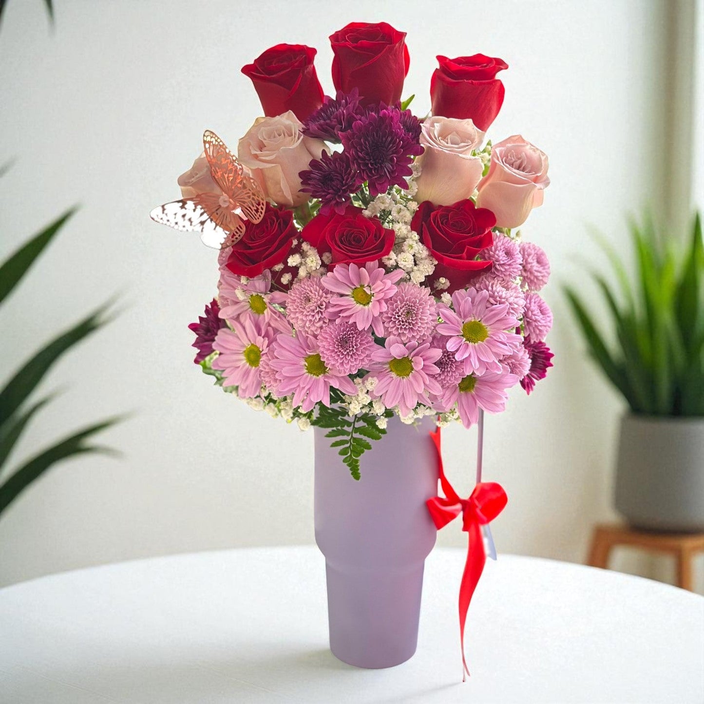 Flombler (Flowers in a Tumbler) - Lavender Tumbler - Magic World Flowers