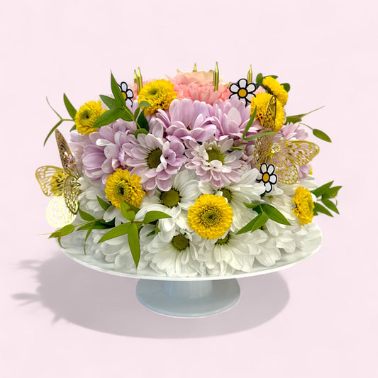 Floral Birthday Cake – Special - Magic World Flowers