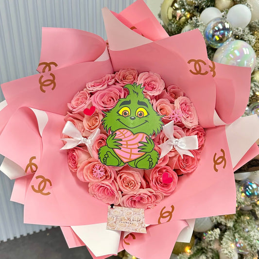 Grinchy Holiday Love Bouquet - Magic World Flowers