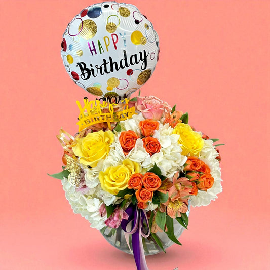 Happy Birthday Bowl - Vases - Magic World Flowers