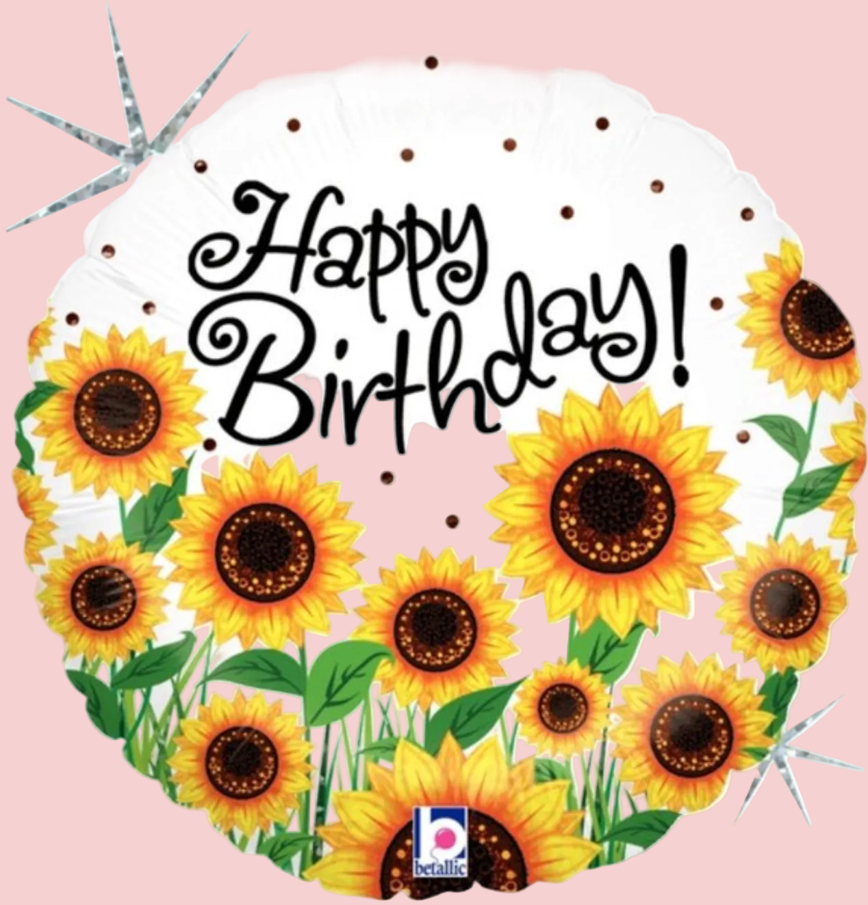 Happy Birthday Sunflowers – Helium Balloon - Magic World Flowers