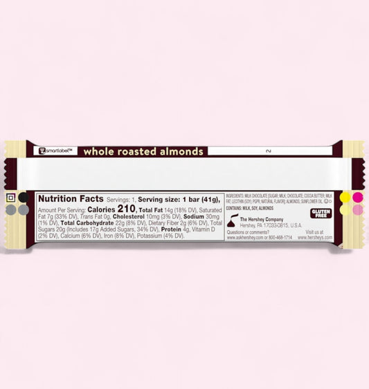 Hershey’s Milk Chocolate with Almonds (1.45 oz) - Chocolates - Magic World Flowers