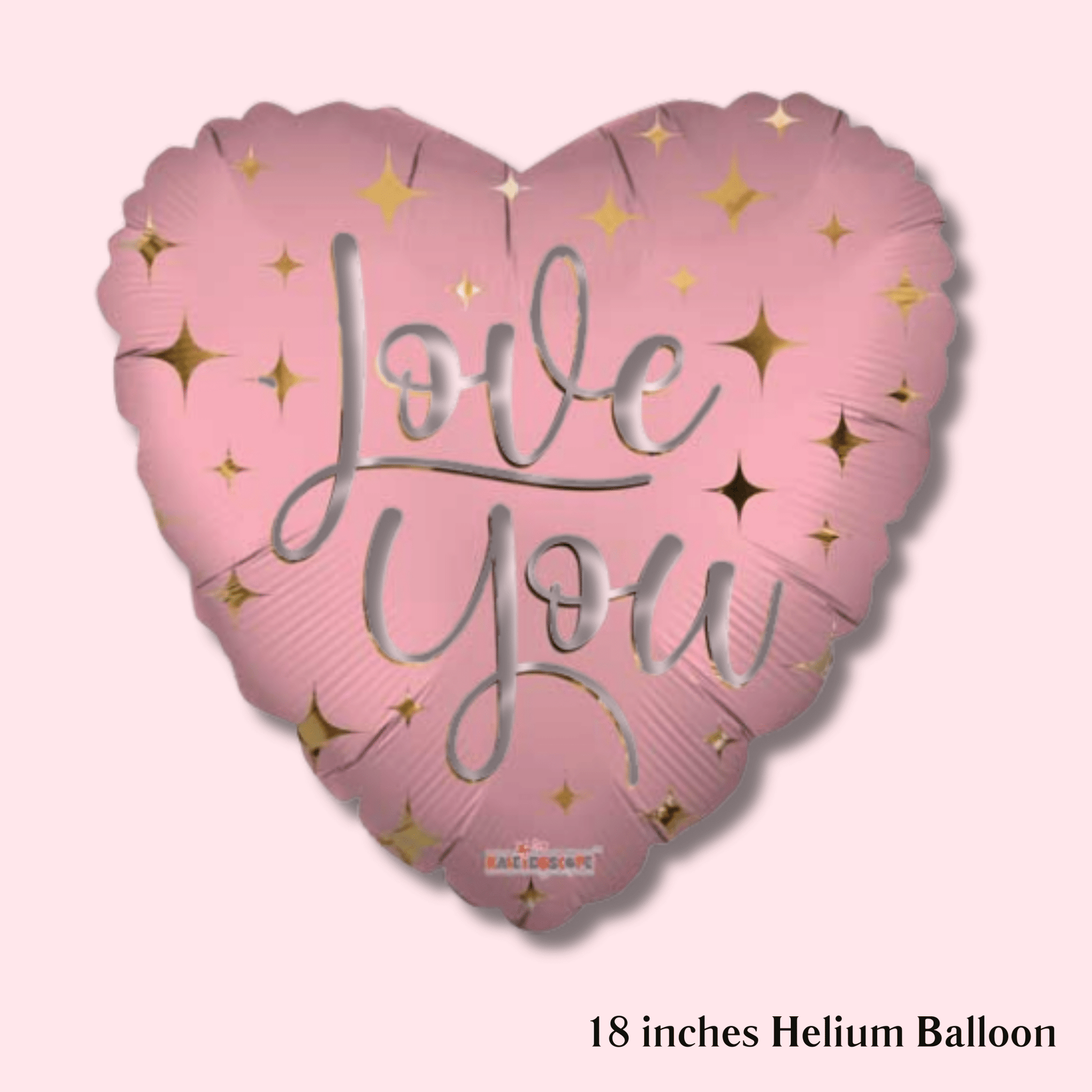 I Love You Pink Satin – Helium Balloon - Magic World Flowers