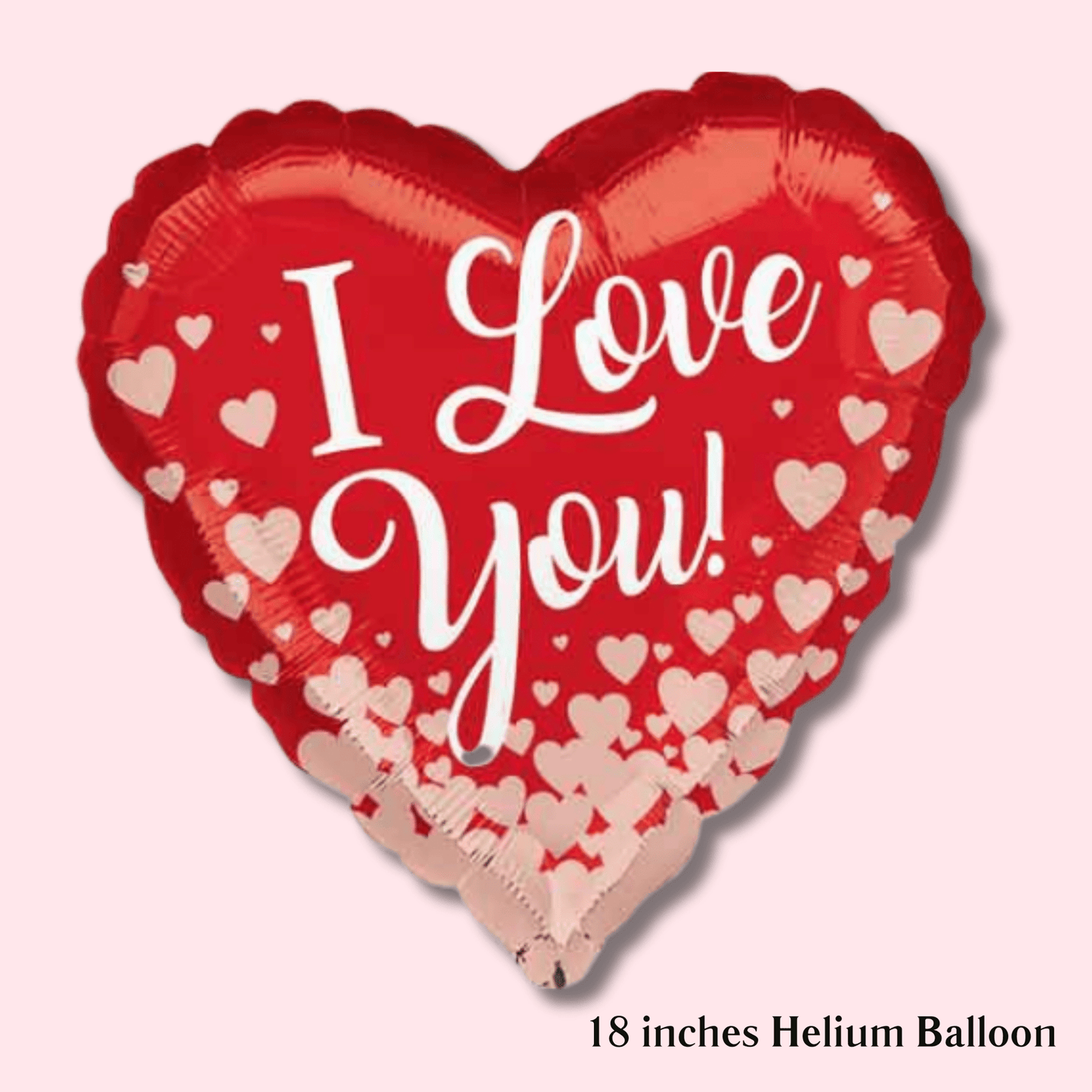 I Love You Rose Gold Hearts – Helium Balloon - Magic World Flowers