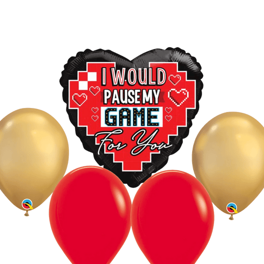 I Would Pause My Game for You Balloon Bouquet - Magic World Flowers