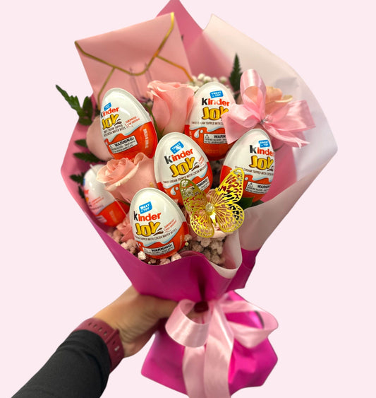 Kinder Joy & Roses Bouquet – Kids - Magic World Flowers