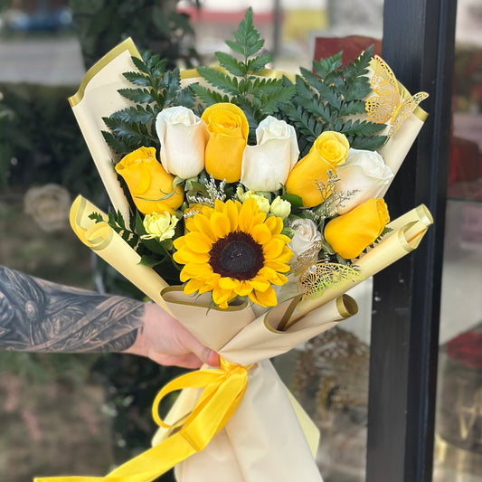 Korean Yellow Bouquet - Flores Amarillas Collection - Magic World Flowers