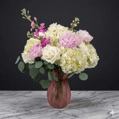 La Belle Vase | Peonies, Hydrangeas & Roses — Mother's Day - Magic World Flowers